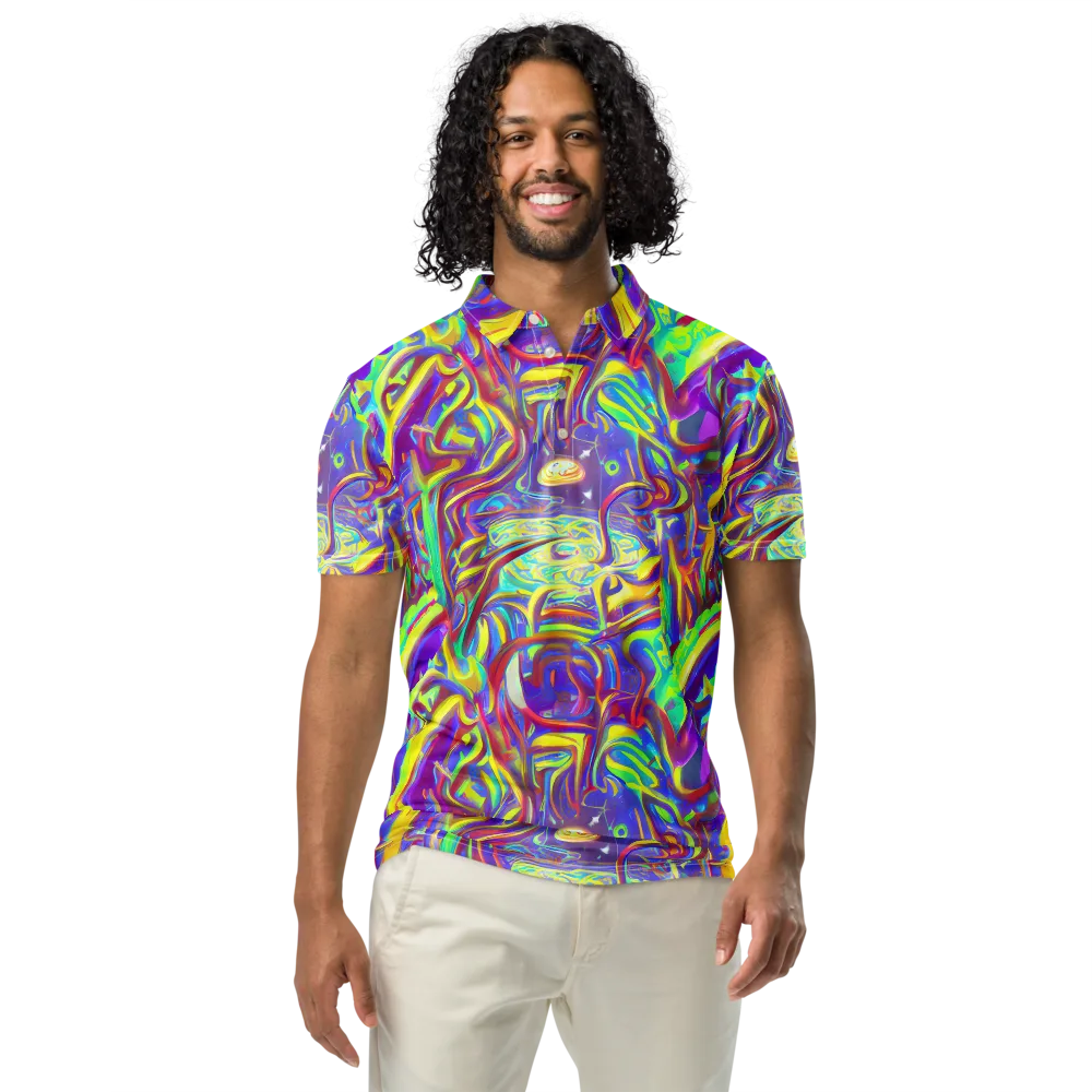 Daliesque Drift on Men's Slim Fit Polo Shirt — Front