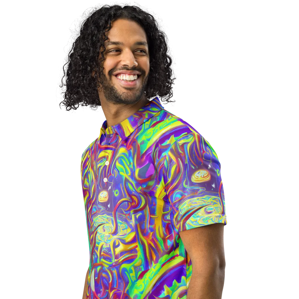 Daliesque Drift on Men's Slim Fit Polo Shirt — Left Front