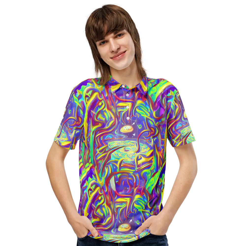 Daliesque Drift on Men's Slim Fit Polo Shirt — Front