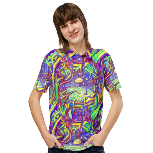 Daliesque Drift on a Men's Slim Fit Polo Shirt