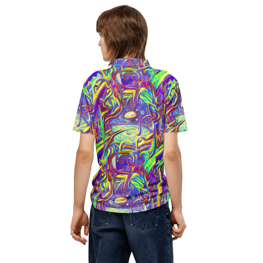 Daliesque Drift on Men's Slim Fit Polo Shirt — Back