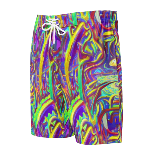 Daliesque Drift on a Men's Board Shorts
