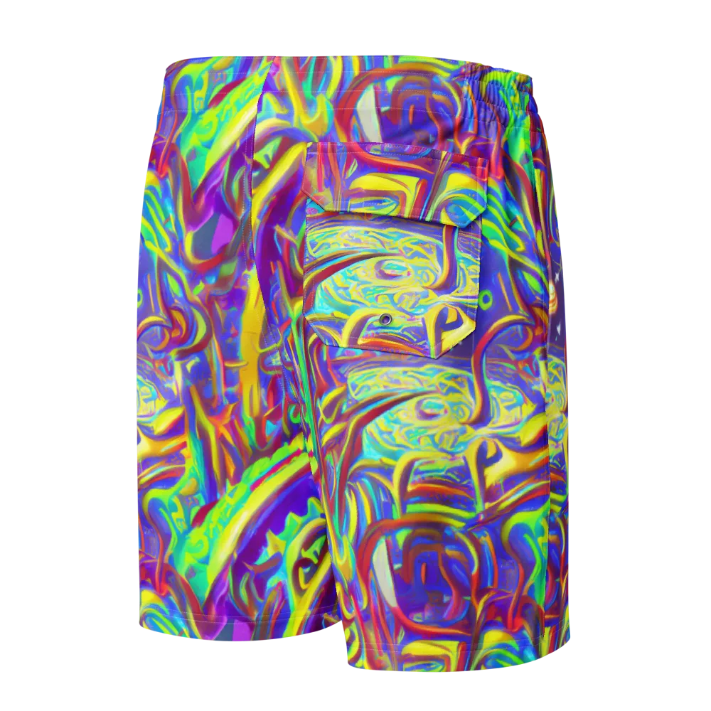 Daliesque Drift on Men's Board Shorts — Back