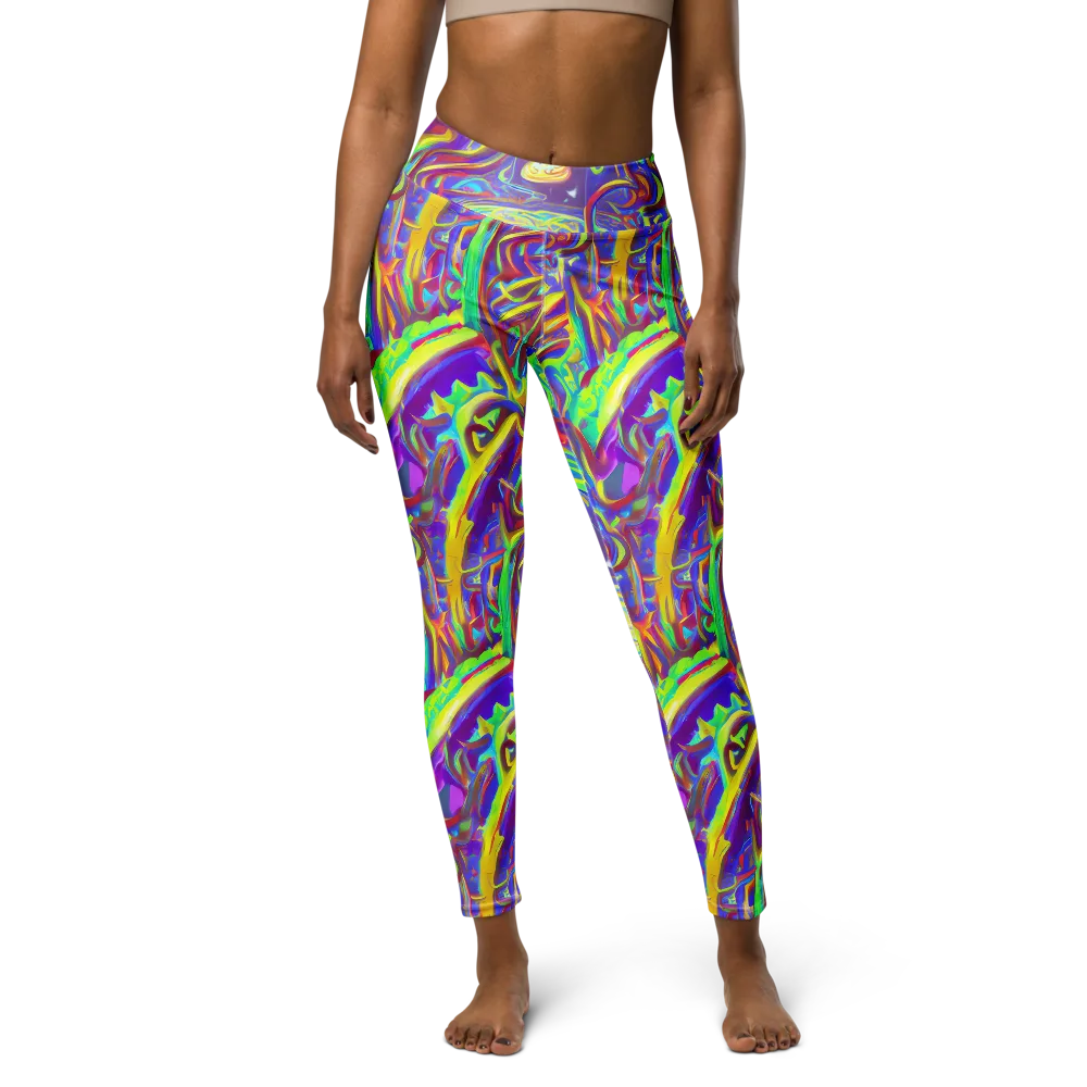 Daliesque Drift on Yoga Leggings — Front