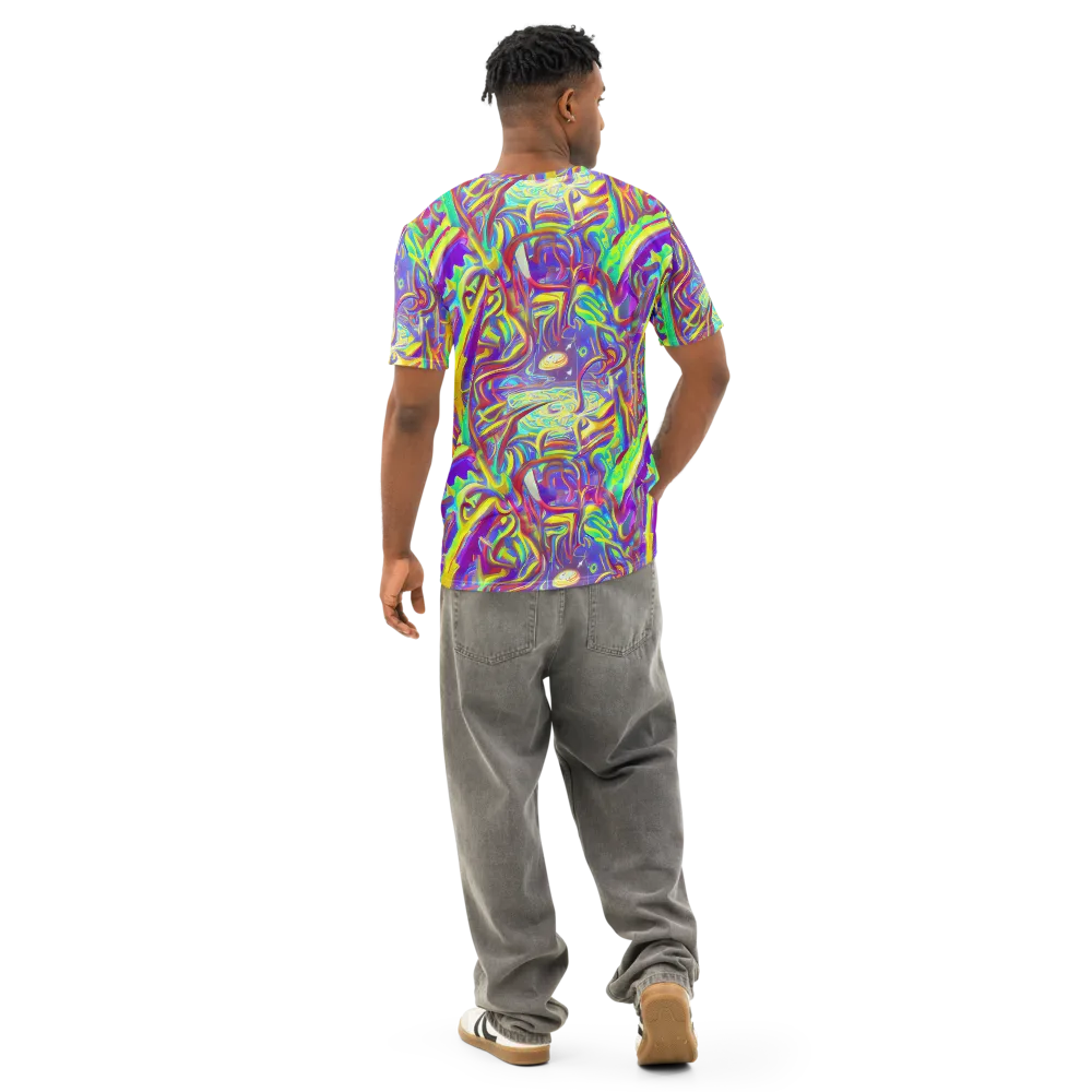 Daliesque Drift on Men's Cotton Crew Neck T-Shirt — Back