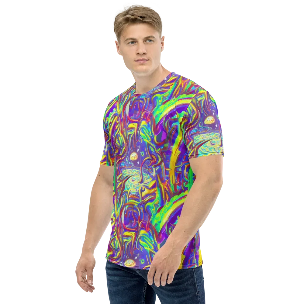 Daliesque Drift on Men's Crew Neck T-Shirt — Left