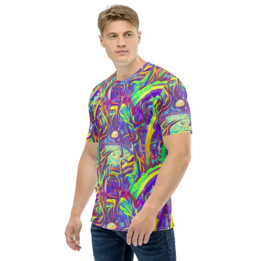 Daliesque Drift on a Men's Crew Neck T-Shirt