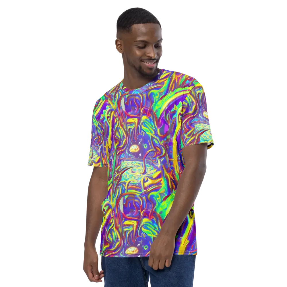Daliesque Drift on Men's Crew Neck T-Shirt — Left