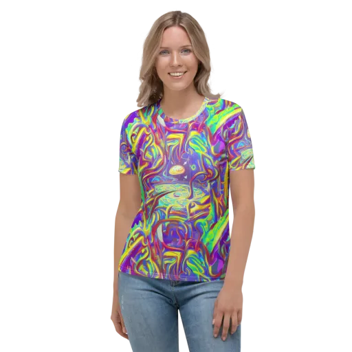 Daliesque Drift on a Women's Crew Neck T-Shirt