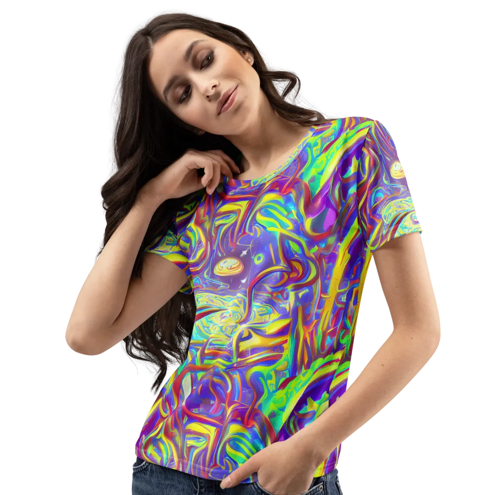 Daliesque Drift on Women's Crew Neck T-Shirt — Left Front