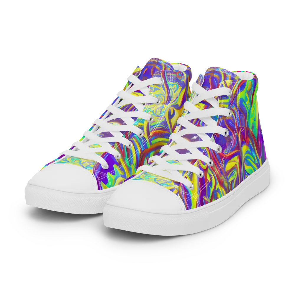 Daliesque Drift on Women's High Top Canvas Shoes — Left Front