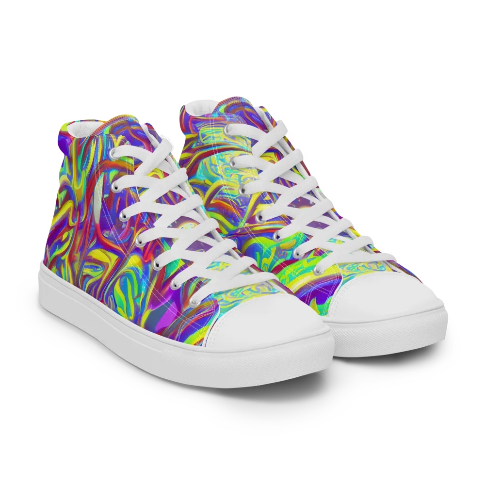 Daliesque Drift on Women's High Top Canvas Shoes — Right Front