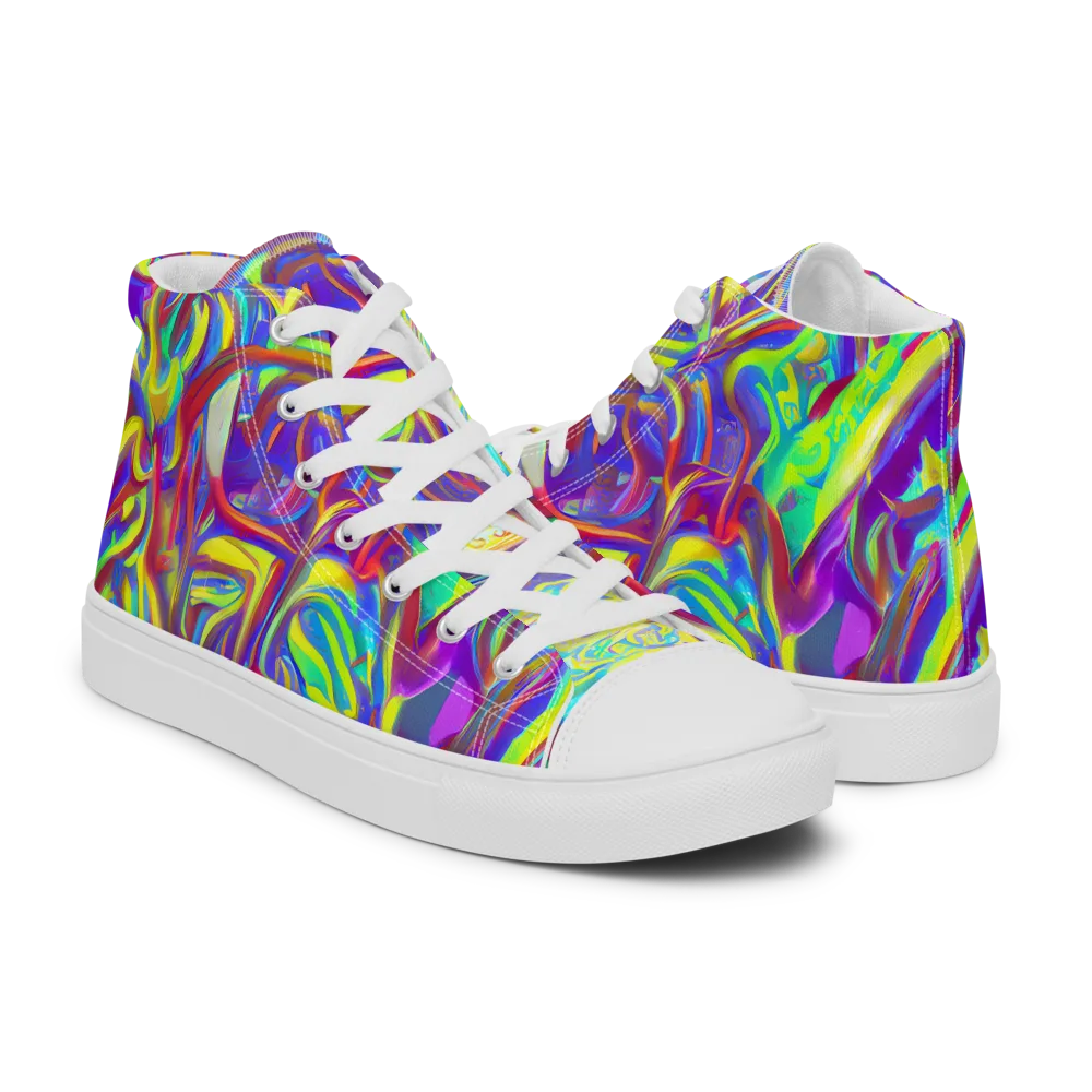 Daliesque Drift on Women's High Top Canvas Shoes — Right