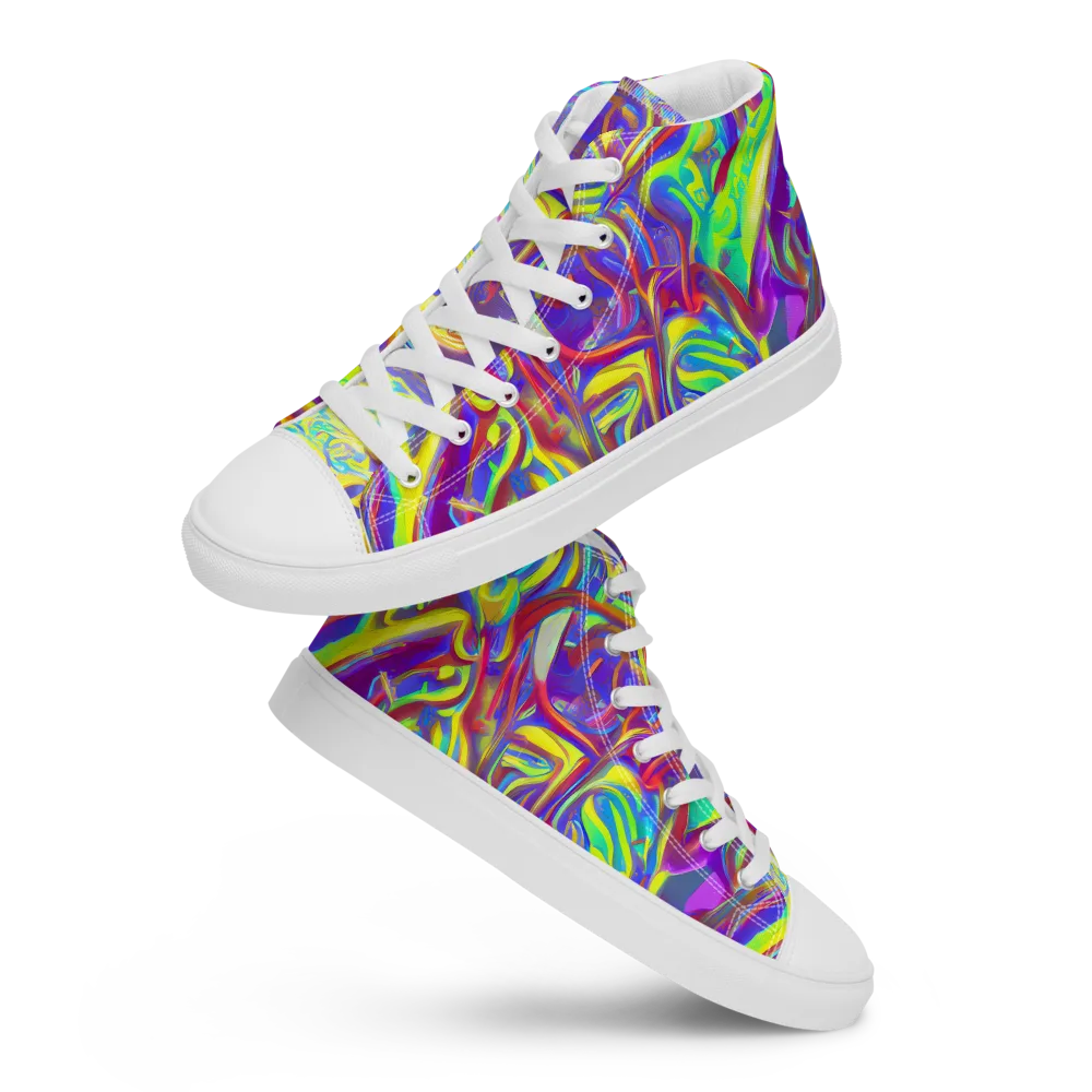 Daliesque Drift on Women's High Top Canvas Shoes — Front