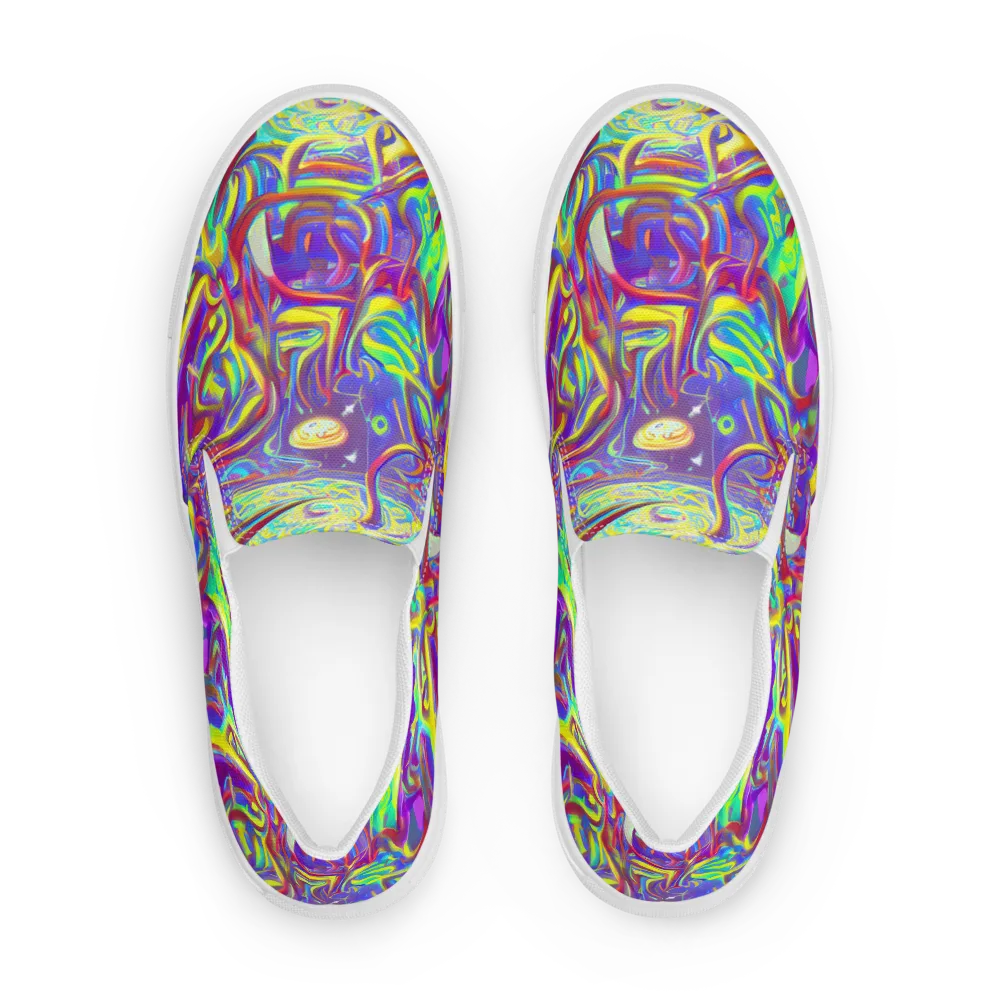 Daliesque Drift on Men's Slip-On Canvas Shoes — Front