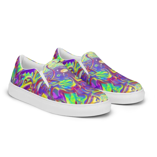 Daliesque Drift on a Men's Slip-On Canvas Shoes
