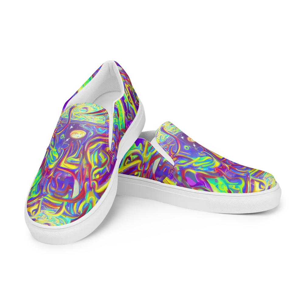 Daliesque Drift on Men's Slip-On Canvas Shoes — Left Front