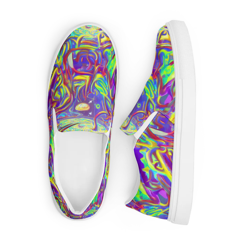 Daliesque Drift on Men's Slip-On Canvas Shoes — Front
