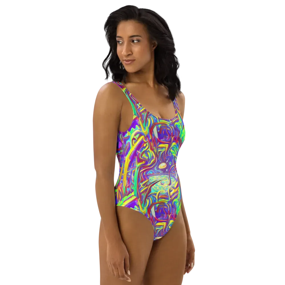 Daliesque Drift on One-Piece Swimsuit — Right