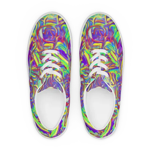 Daliesque Drift on a Men's Lace-Up Canvas Shoes