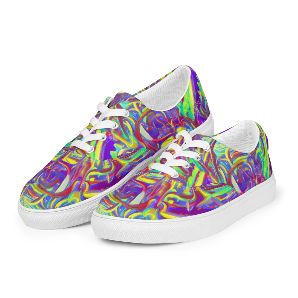 Daliesque Drift on Men's Lace-Up Canvas Shoes — Left Front