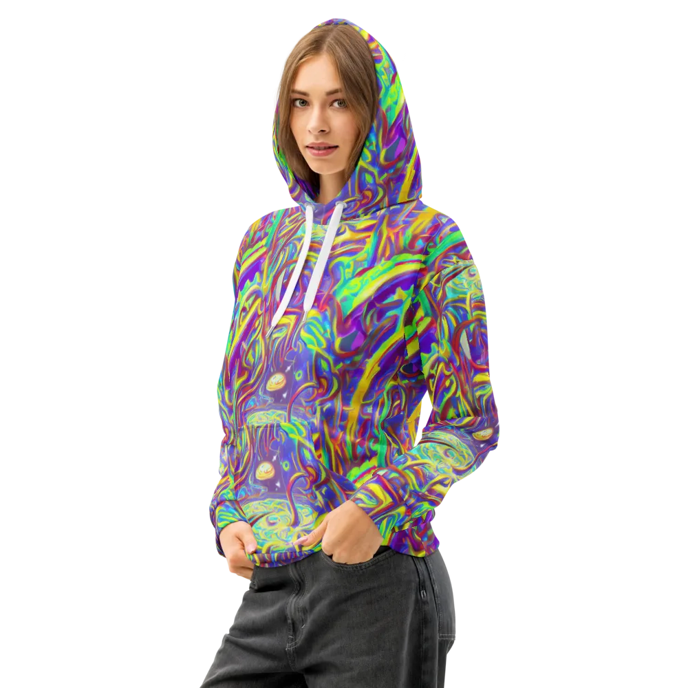 Daliesque Drift on Cotton Hoodie — Left Front