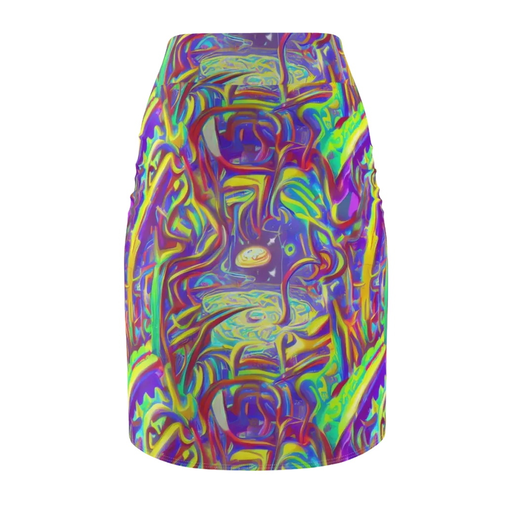 Daliesque Drift on Pencil Skirt — Back