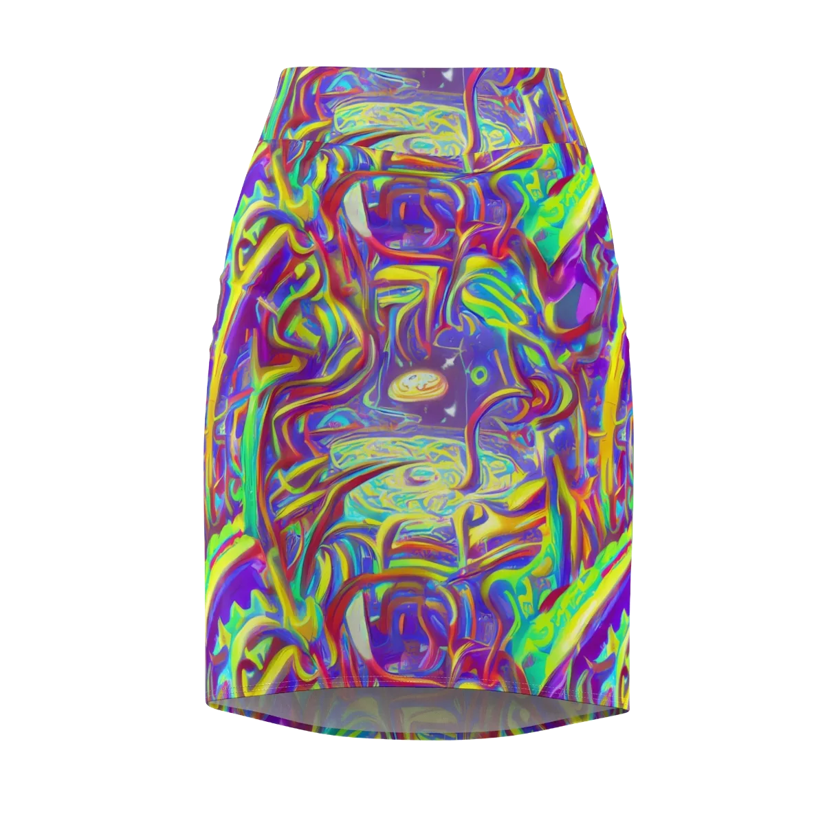 Daliesque Drift on Pencil Skirt — Front