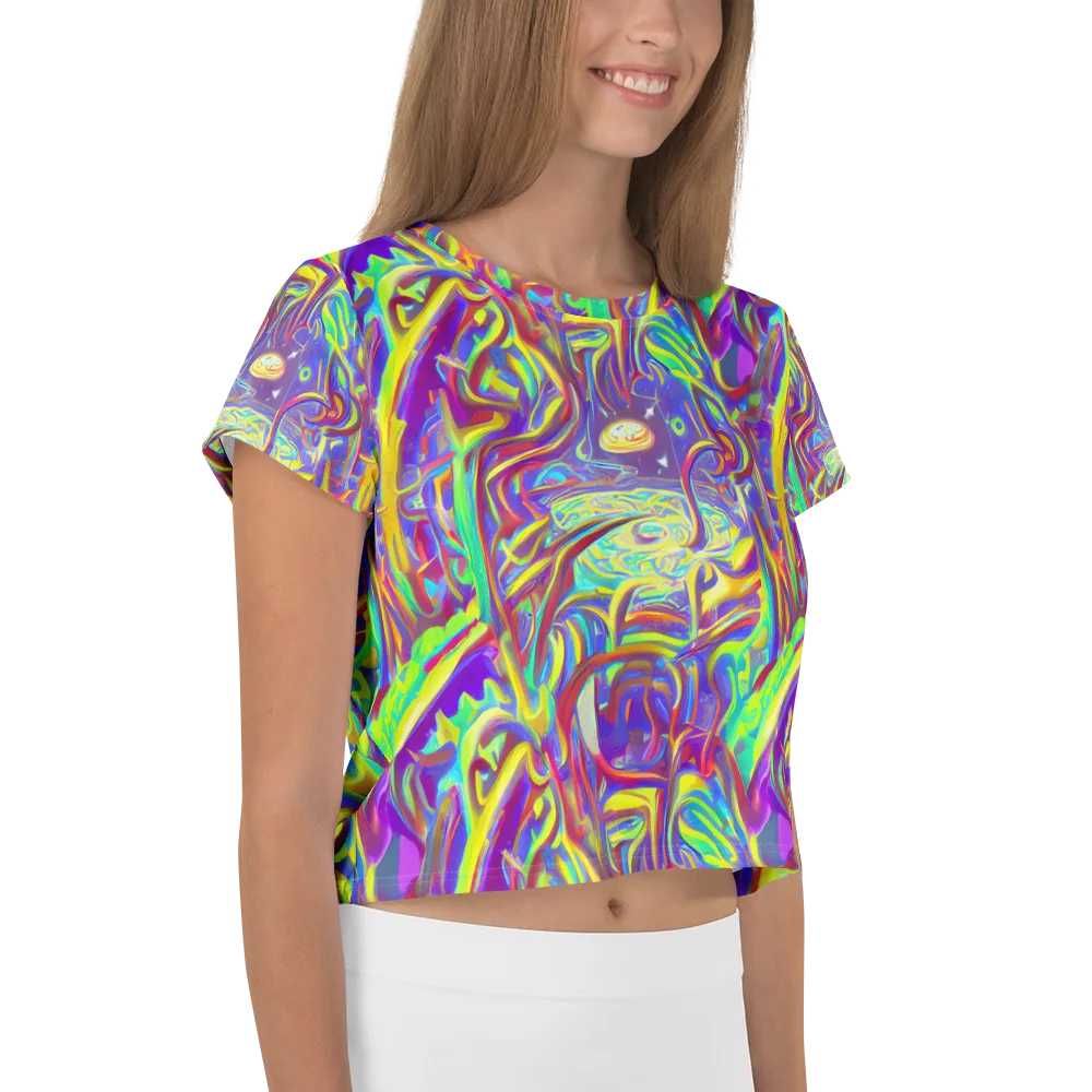 Daliesque Drift on Crop Tee — Right