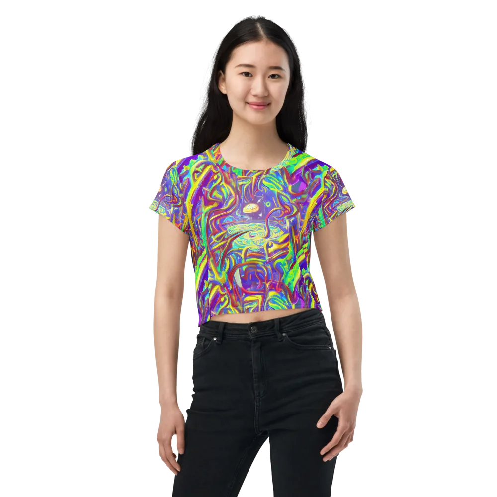 Daliesque Drift on Crop Tee — Front