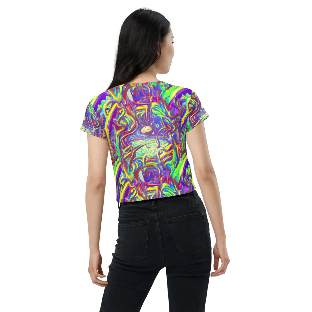 Daliesque Drift on Crop Tee — Back