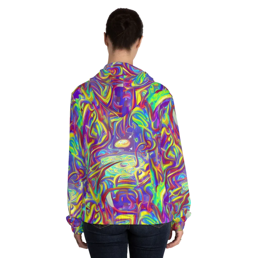 Daliesque Drift on Women's Full-Zip Hoodie — Back On Person