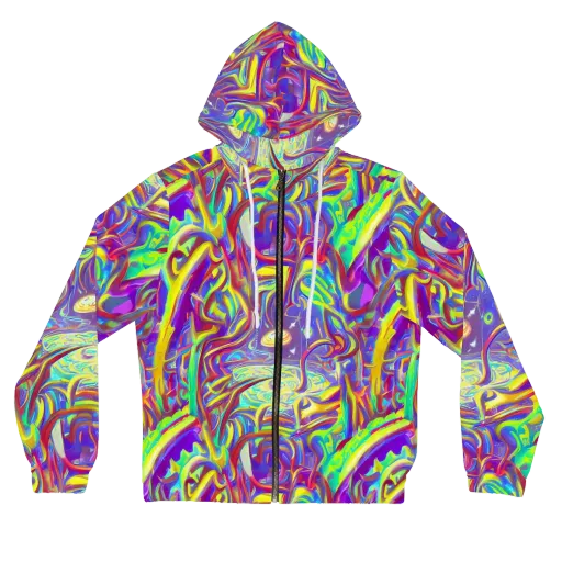 Daliesque Drift on a Women's Full-Zip Hoodie