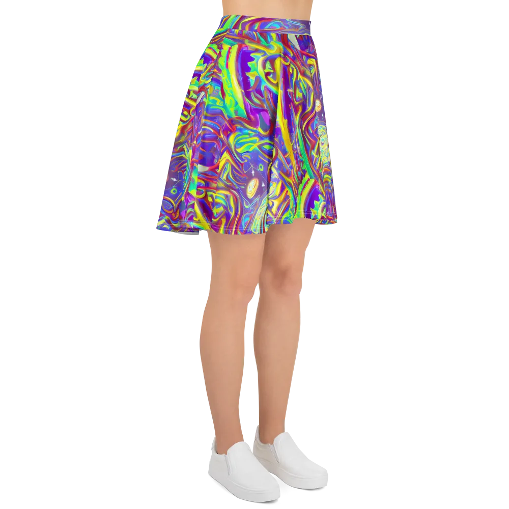 Daliesque Drift on Skater Skirt — Right