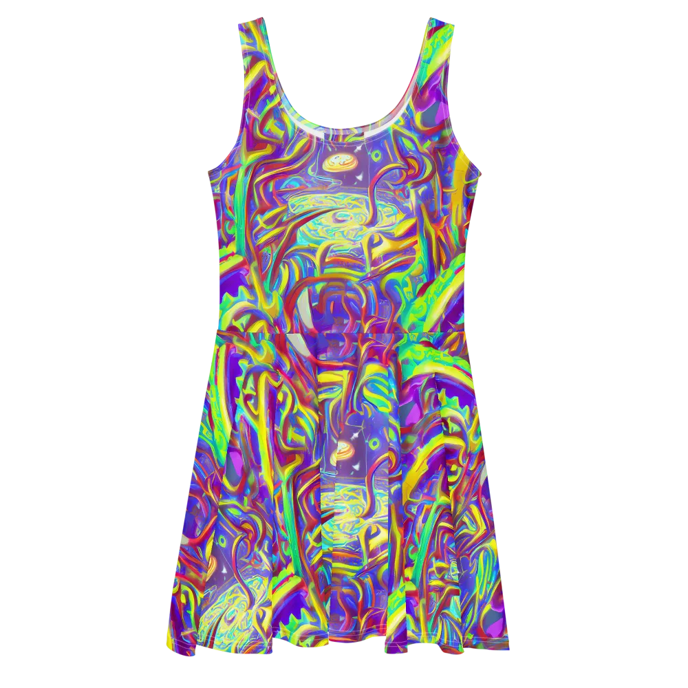 Daliesque Drift on Skater Dress — Front