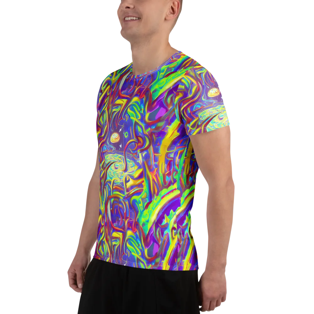 Daliesque Drift on Men's Athletic T-Shirt — Left