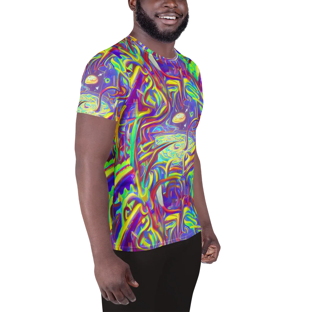 Daliesque Drift on Men's Athletic T-Shirt — Right