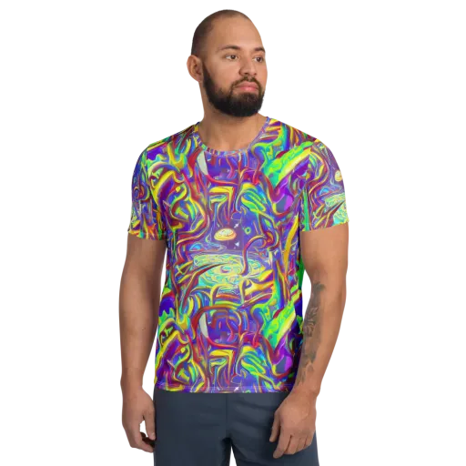 Daliesque Drift on a Men's Athletic T-Shirt