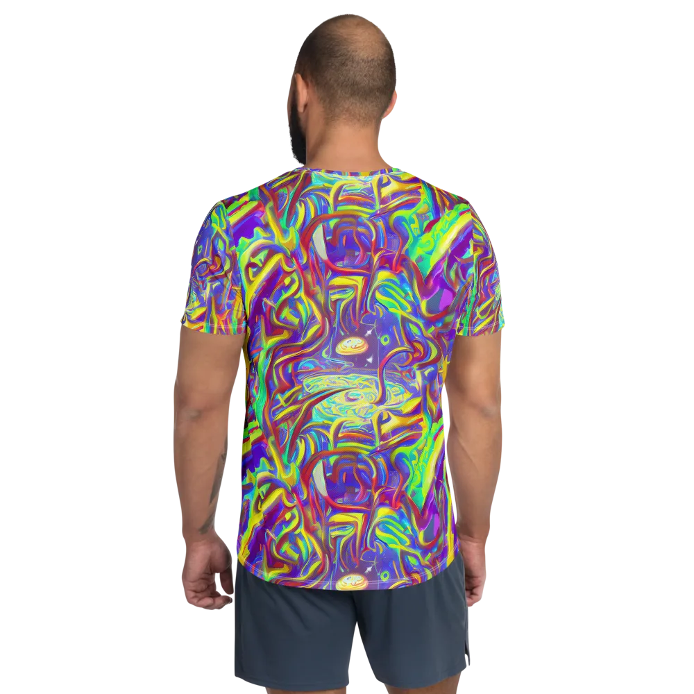 Daliesque Drift on Men's Athletic T-Shirt — Back