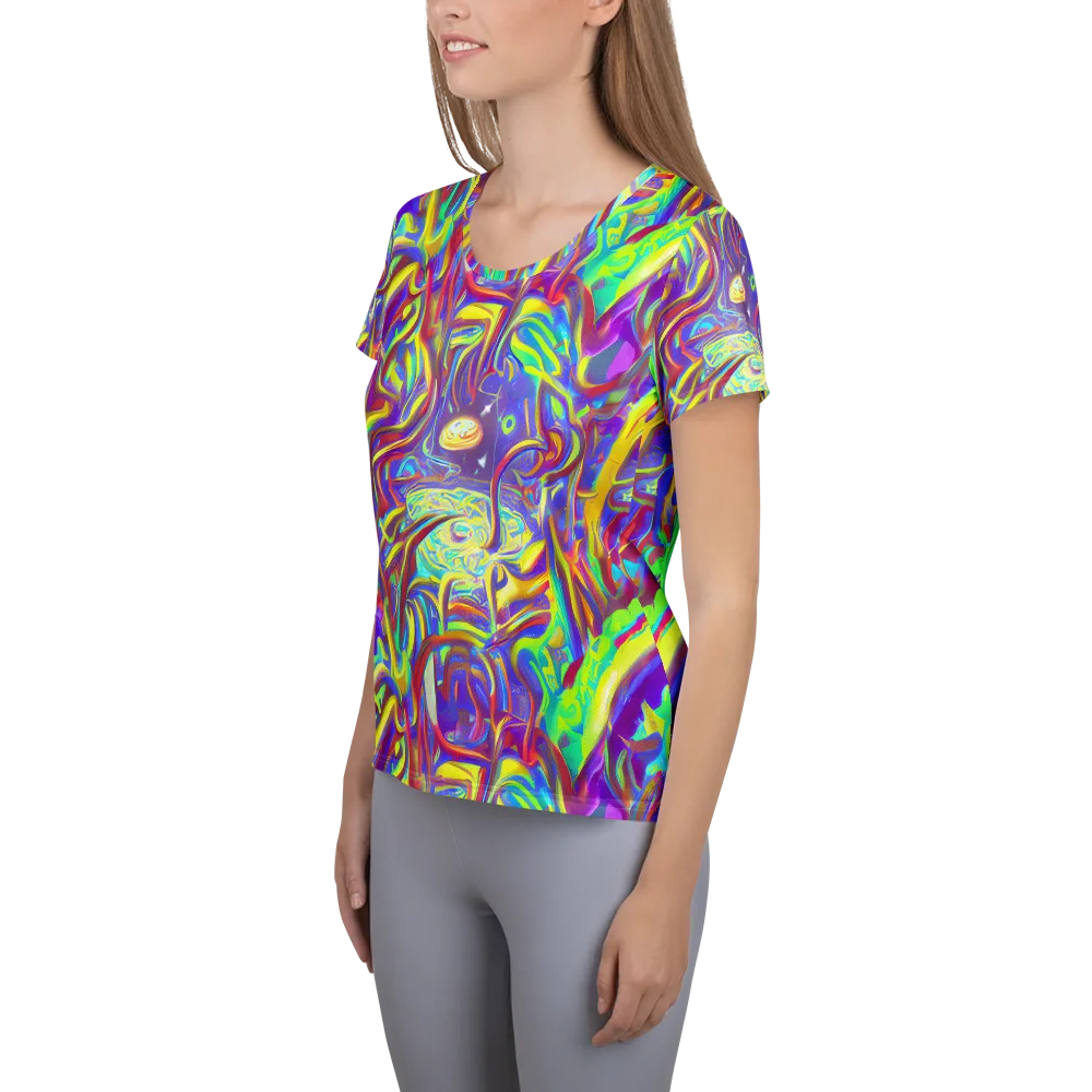 Daliesque Drift on Women's Athletic T-Shirt — Left