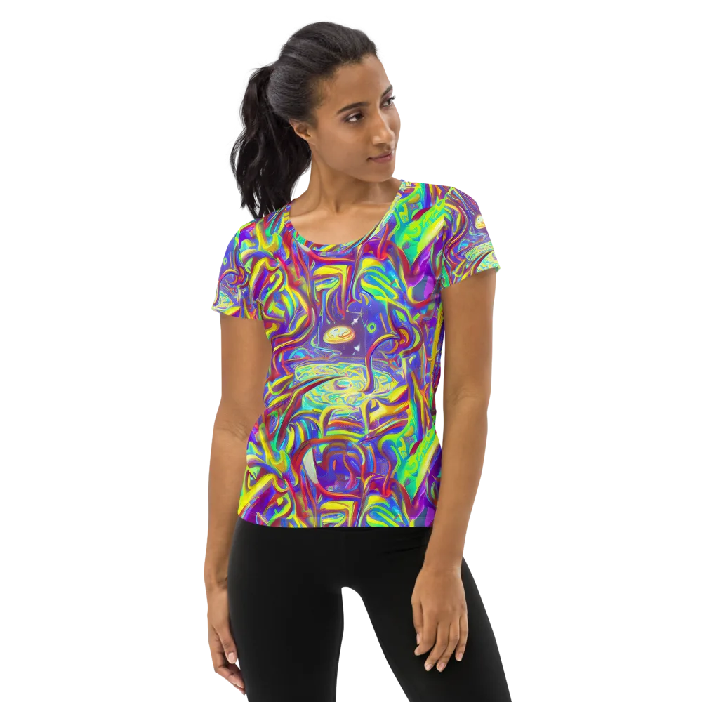 Daliesque Drift on Women's Athletic T-Shirt — Front