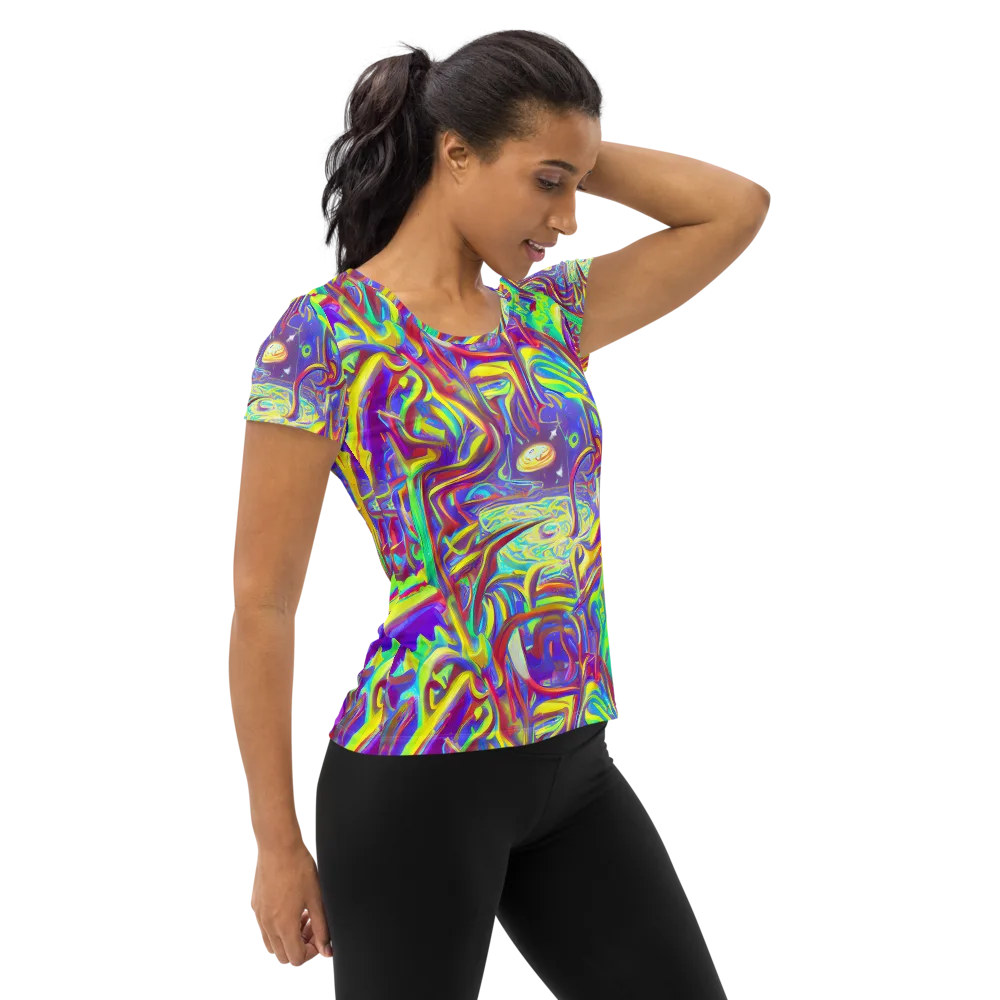 Daliesque Drift on Women's Athletic T-Shirt — Right