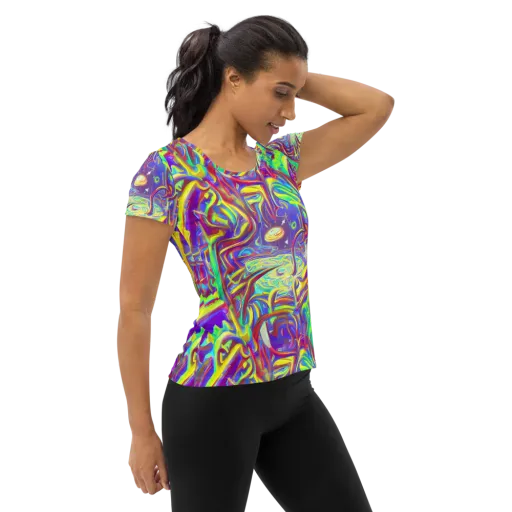 Daliesque Drift on a Women's Athletic T-Shirt