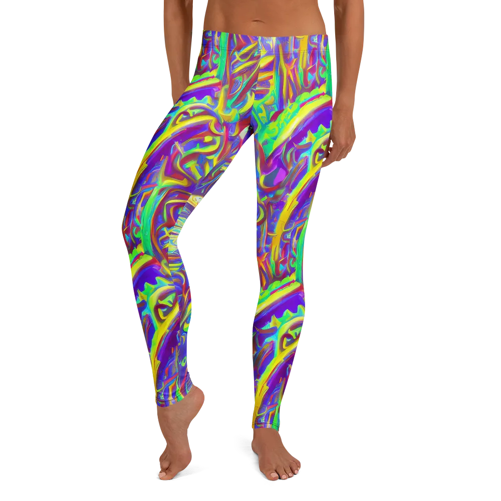 Daliesque Drift on Leggings — Front