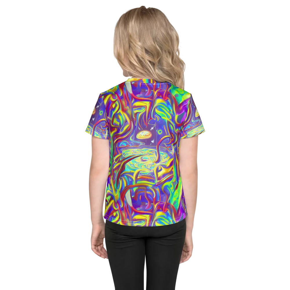Daliesque Drift on Kids Crew Neck T-Shirt — Back