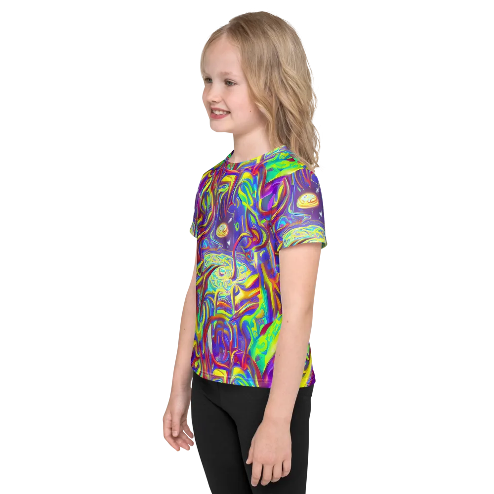 Daliesque Drift on Kids Crew Neck T-Shirt — Left