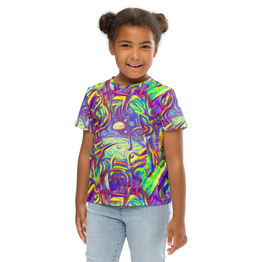 Daliesque Drift on Kids Crew Neck T-Shirt — Front