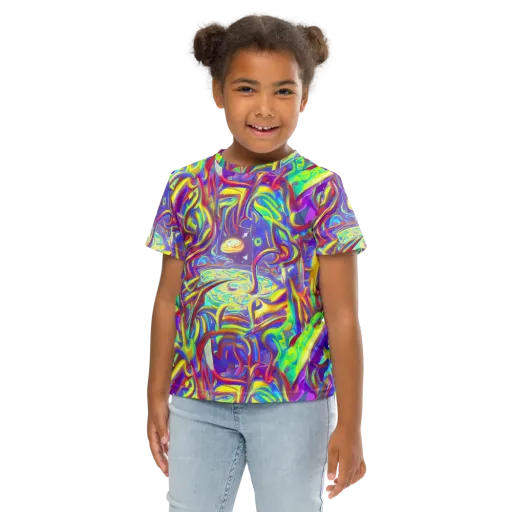 Daliesque Drift on a Kids Crew Neck T-Shirt