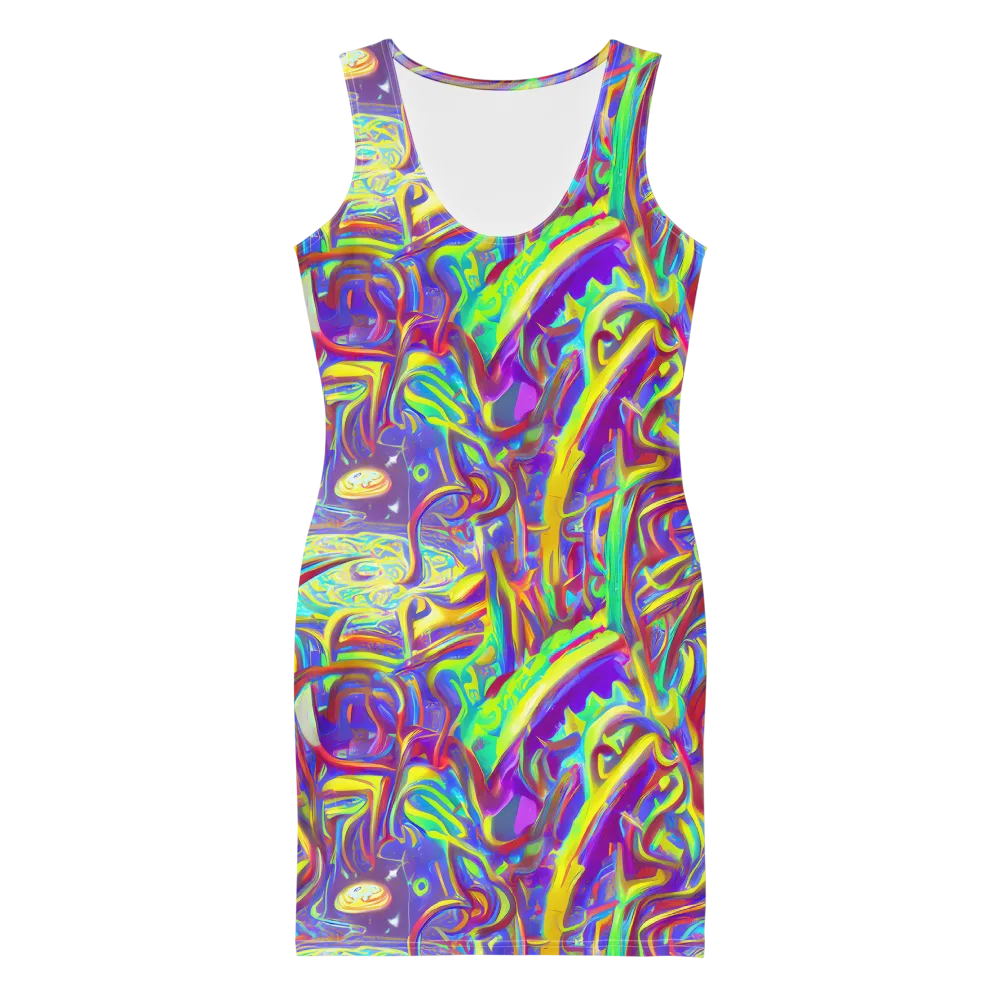 Daliesque Drift on Bodycon Dress — Front
