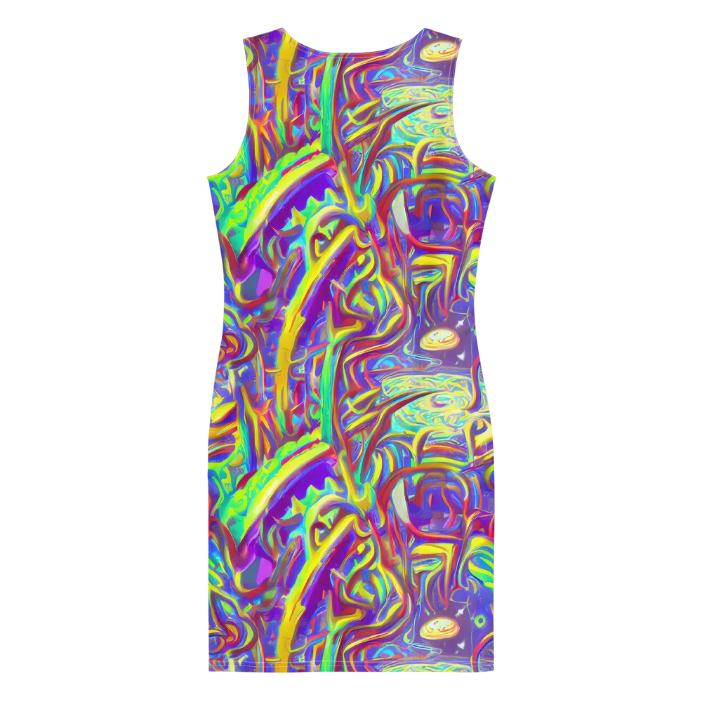 Daliesque Drift on Bodycon Dress — Back